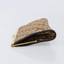 Christian Dior Trotter Canvas Clutch Bag Brown Gold Auth am13145-5