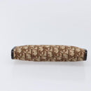 Christian Dior Trotter Canvas Clutch Bag Brown Gold Auth am13145-7