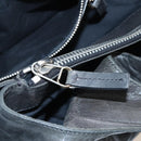 CELINE Tote Bag Leather Black Silver Auth am13149A-28