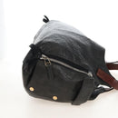 CELINE Tote Bag Leather Black Silver Auth am13149A-5