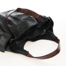 CELINE Tote Bag Leather Black Silver Auth am13149A-6