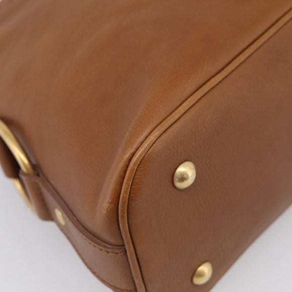 Saint Laurent Muse Hand Bag Leather Brown Gold 156465 Auth am13150V
