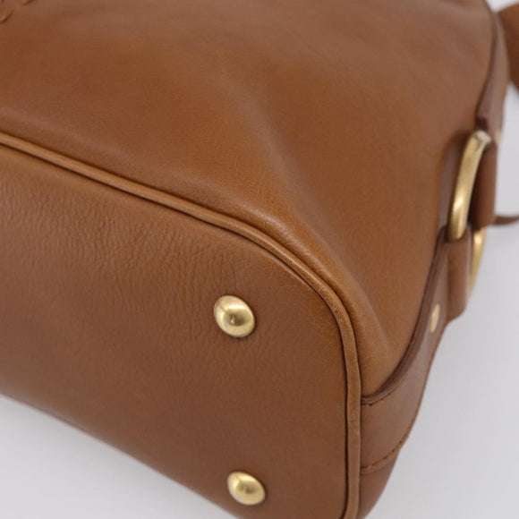 Saint Laurent Muse Hand Bag Leather Brown Gold 156465 Auth am13150V