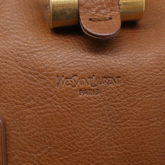 Saint Laurent Muse Hand Bag Leather Brown Gold 156465 Auth am13150V