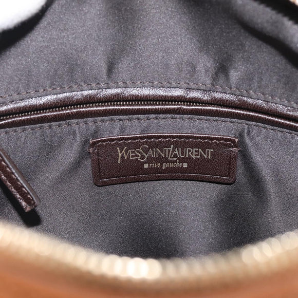 Saint Laurent Muse Hand Bag Leather Brown Gold 156465 Auth am13150V