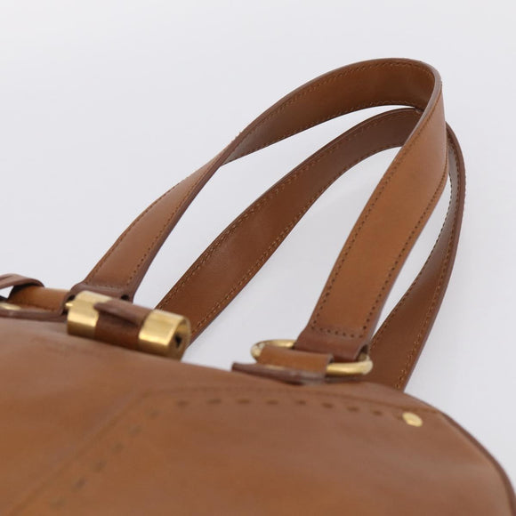 Saint Laurent Muse Hand Bag Leather Brown Gold 156465 Auth am13150V
