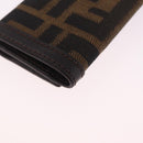 FENDI Zucca Canvas Key Case Black Brown Auth am13155V-11