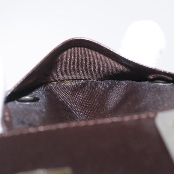 FENDI Zucca Canvas Key Case Black Brown Auth am13155V
