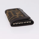 FENDI Zucca Canvas Key Case Black Brown Auth am13155V-6