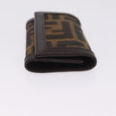 FENDI Zucca Canvas Key Case Black Brown Auth am13155V-7