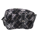 BURBERRY Nova Check Blue Label Shoulder Bag Nylon Black Silver Auth am13157V-1