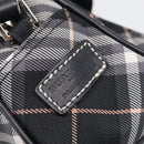 BURBERRY Nova Check Blue Label Shoulder Bag Nylon Black Silver Auth am13157V-14