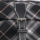 BURBERRY Nova Check Blue Label Shoulder Bag Nylon Black Silver Auth am13157V-16