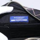 BURBERRY Nova Check Blue Label Shoulder Bag Nylon Black Silver Auth am13157V-17