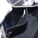 BURBERRY Nova Check Blue Label Shoulder Bag Nylon Black Silver Auth am13157V-21
