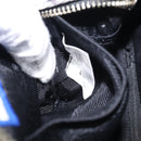 BURBERRY Nova Check Blue Label Shoulder Bag Nylon Black Silver Auth am13157V-23