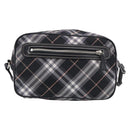 BURBERRY Nova Check Blue Label Shoulder Bag Nylon Black Silver Auth am13157V-3