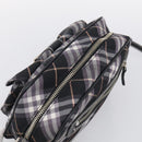 BURBERRY Nova Check Blue Label Shoulder Bag Nylon Black Silver Auth am13157V-6