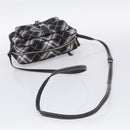 BURBERRY Nova Check Blue Label Shoulder Bag Nylon Black Silver Auth am13157V-7