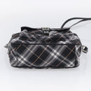 BURBERRY Nova Check Blue Label Shoulder Bag Nylon Black Silver Auth am13157V-9