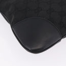 GUCCI GG Canvas Jackie Shoulder Bag Black Silver 28628 Auth am13161V-10