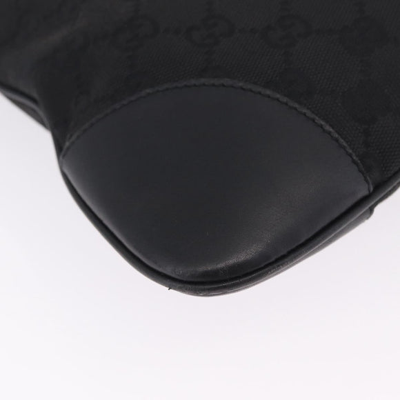 GUCCI GG Canvas Jackie Shoulder Bag Black Silver 28628 Auth am13161V