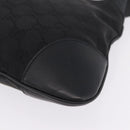 GUCCI GG Canvas Jackie Shoulder Bag Black Silver 28628 Auth am13161V-13