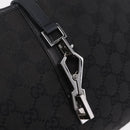 GUCCI GG Canvas Jackie Shoulder Bag Black Silver 28628 Auth am13161V-15