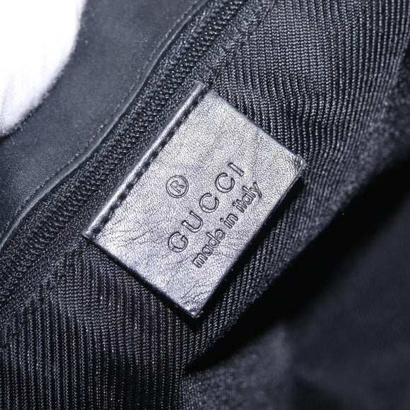 GUCCI GG Canvas Jackie Shoulder Bag Black Silver 28628 Auth am13161V