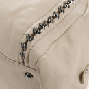 CHANEL Chain Luxury Hand Bag Leather Ivory Silver CC Auth am13162SAM-11