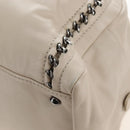 CHANEL Chain Luxury Hand Bag Leather Ivory Silver CC Auth am13162SAM-13