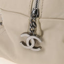 CHANEL Chain Luxury Hand Bag Leather Ivory Silver CC Auth am13162SAM-15