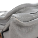Chloe Paraty Hand Bag Leather 2way Gray Gold Auth am13163V-17