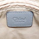 Chloe Paraty Hand Bag Leather 2way Gray Gold Auth am13163V-23