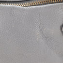 Chloe Paraty Hand Bag Leather 2way Gray Gold Auth am13163V-3