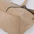 Miu Miu Shoulder Bag Leather Beige Silver Auth am13166A-10