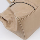 Miu Miu Shoulder Bag Leather Beige Silver Auth am13166A-13
