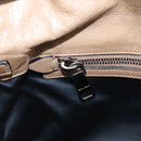 Miu Miu Shoulder Bag Leather Beige Silver Auth am13166A-21