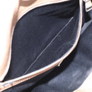 Miu Miu Shoulder Bag Leather Beige Silver Auth am13166A-22