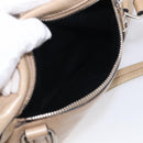 Miu Miu Shoulder Bag Leather Beige Silver Auth am13166A-25