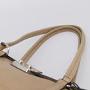 Miu Miu Shoulder Bag Leather Beige Silver Auth am13166A-8