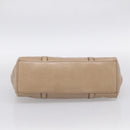 Miu Miu Shoulder Bag Leather Beige Silver Auth am13166A-9