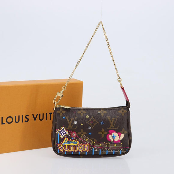 LOUIS VUITTON Monogram Vivienne Mini Pochette Accessoires M69752 Auth am13169SAM