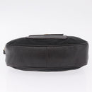 PRADA Shoulder Bag Leather Nylon Black Gold Auth am13170V-11