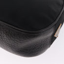 PRADA Shoulder Bag Leather Nylon Black Gold Auth am13170V-15