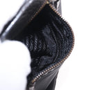 PRADA Shoulder Bag Leather Nylon Black Gold Auth am13170V-24