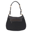 PRADA Shoulder Bag Leather Nylon Black Gold Auth am13170V-3