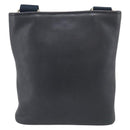 Saint Laurent YSL logo Shoulder Bag Leather Black Gold Auth am13172V-3