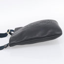 Saint Laurent YSL logo Shoulder Bag Leather Black Gold Auth am13172V-4