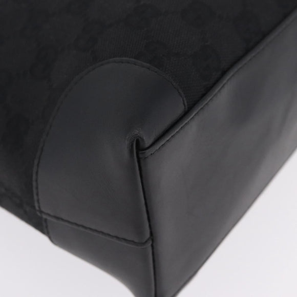 GUCCI GG Canvas Tote Bag Black Silver 33890 Auth am13174V